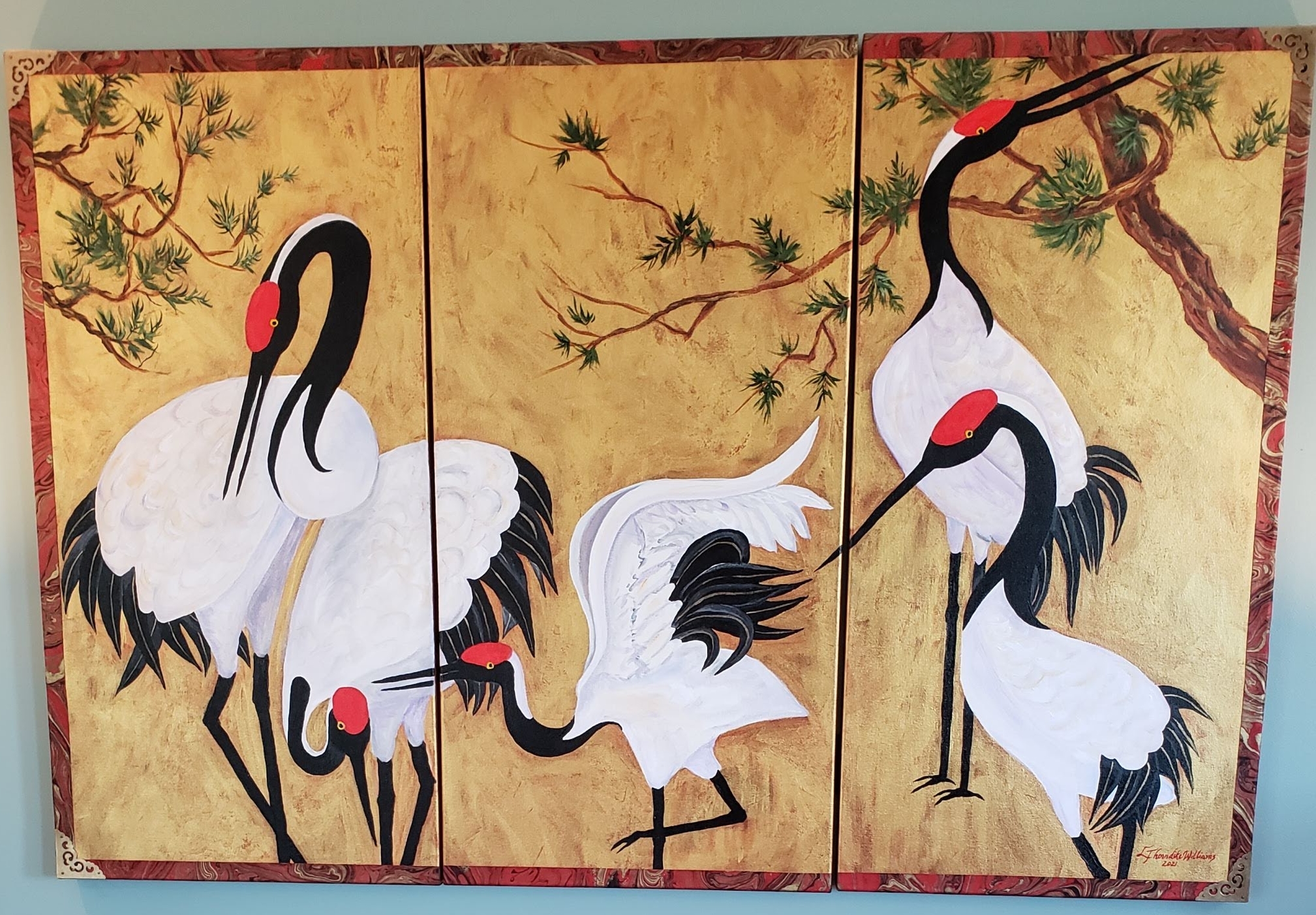 red cranes